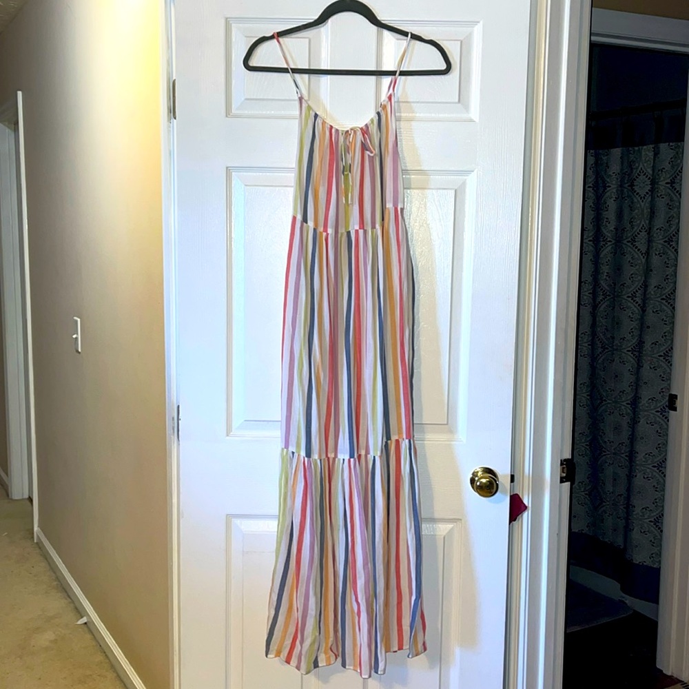 Old Navy | Rainbow Strip Maxi Dress | Size XS